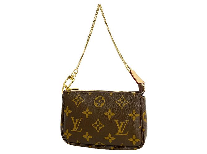 Louis Vuitton Monogram Mini Pochette Accessoires Braun