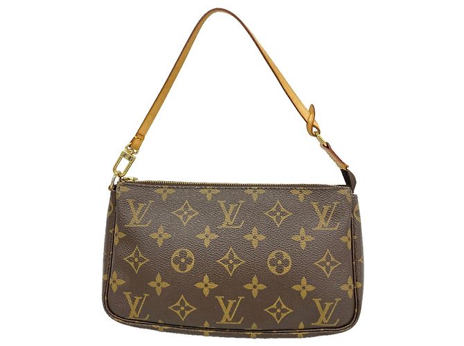 Louis Vuitton Monogram Pochette Accessoires Pouch Marrone