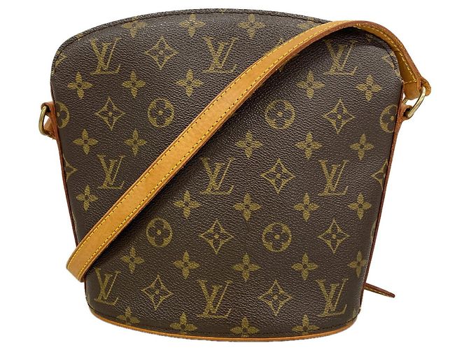 Borsa a tracolla Louis Vuitton Monogram Druot Marrone