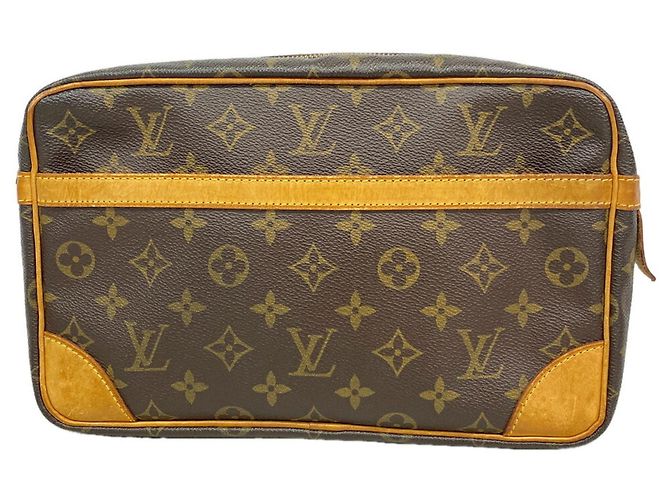 Borsa a Clutch Louis Vuitton Monogram Compiegne 28 Marrone
