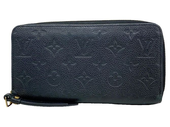Louis Vuitton Monogram Empreinte Zippy Wallet in Noir Black