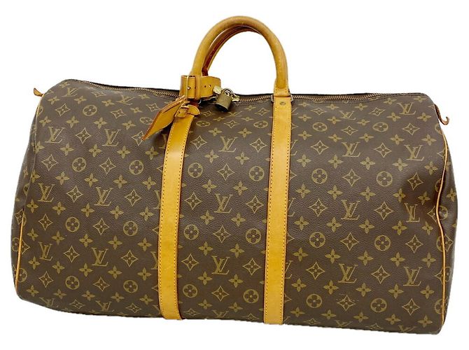 Louis Vuitton Boston Monogram Keepall 55 Marrom