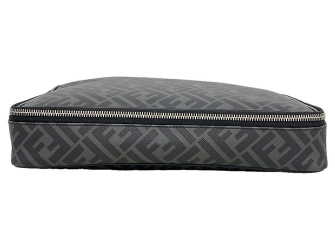 Pouch Fendi nera e grigia Marrone Nero
