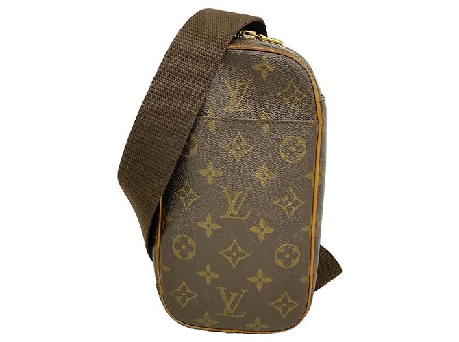 Borsa Louis Vuitton Monogram Pochette Gange Marrone