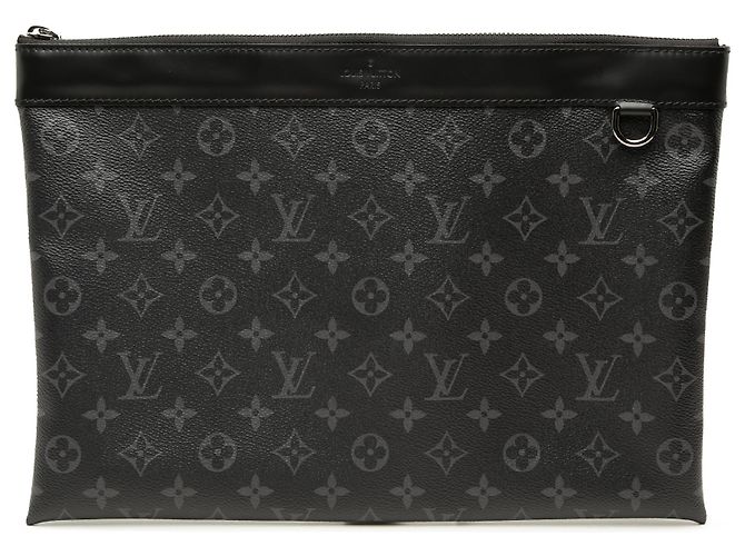 Louis Vuitton Black Monogram Eclipse Discovery Pochette GM Preto