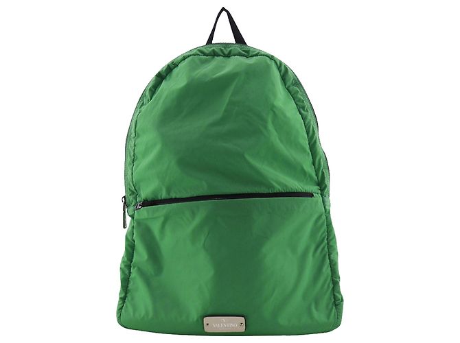 Valentino Green Nylon Rockstud Backpack