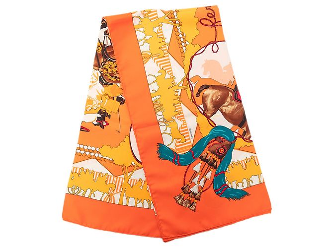 Hermès Orange Feria de Sevilla Seidentuch 90