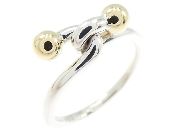 Anello Fascia Tiffany & Co Argento e Oro Giallo 18K D'oro