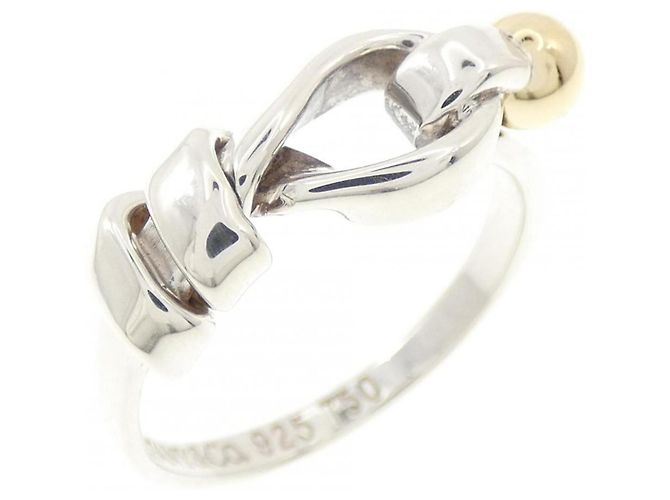 Tiffany & Co. Flat Wire Love Knot Ring Silber Golden