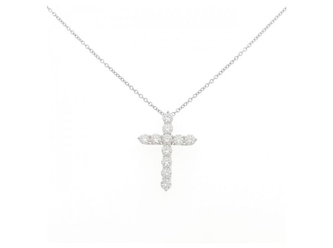 Tiffany & Co Colar Cruz Medium Tiffany Prata