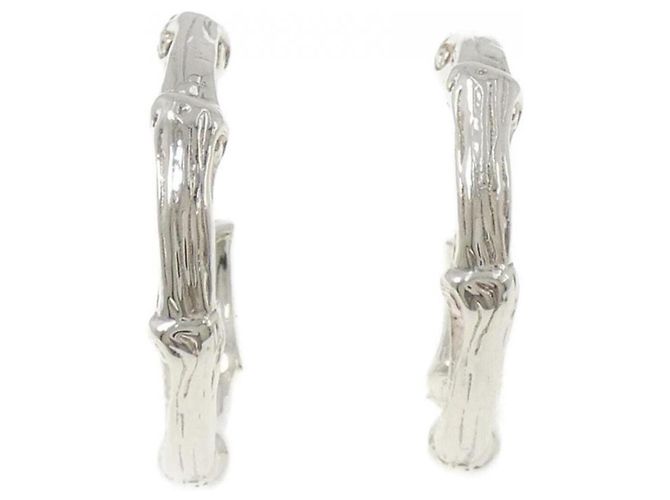 Tiffany & Co Pendientes de aro Tiffany Bamboo Plata