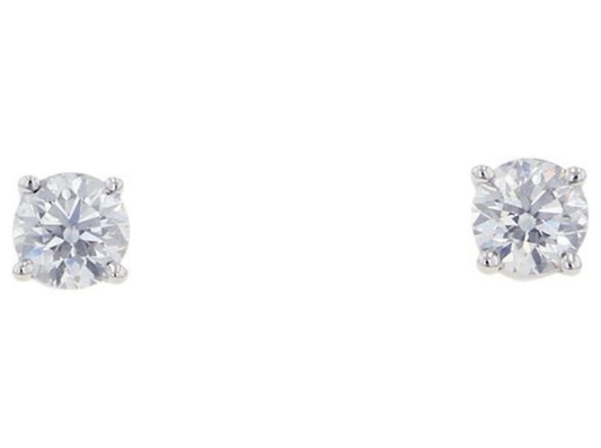 Tiffany & Co. Solitär-Diamantstecker Silber