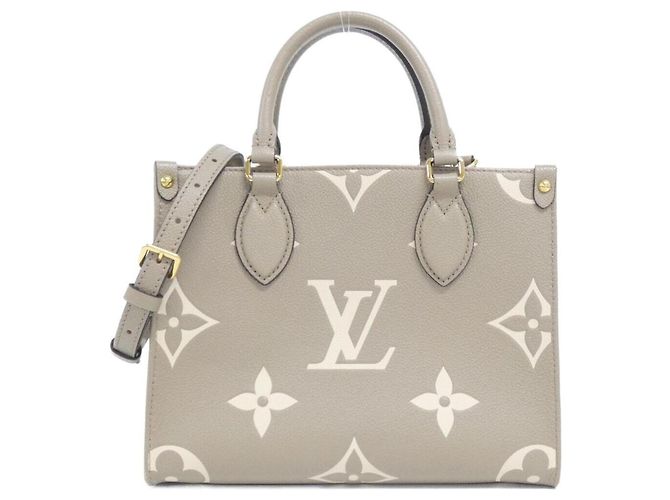 Borsa Louis Vuitton Bicolor Monogram Empreinte OnTheGo PM Multicolore Grigio Monogramma