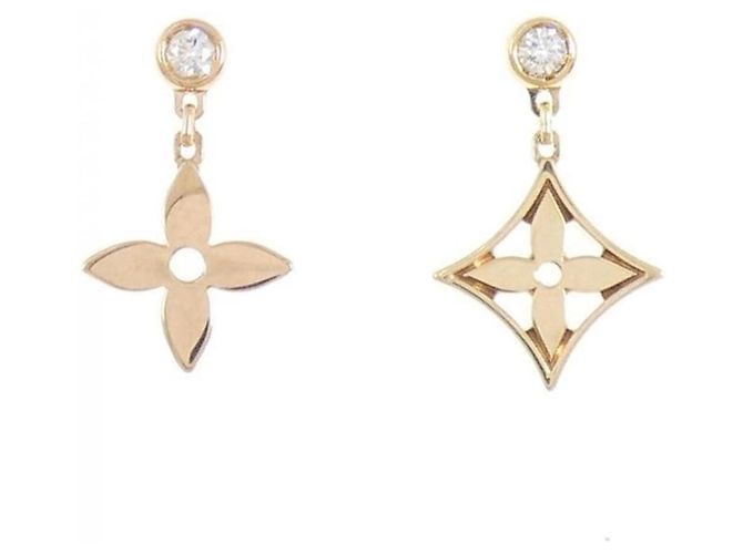 Pendientes Louis Vuitton Pus Monogram Idylle Rosa Amarillo Monograma