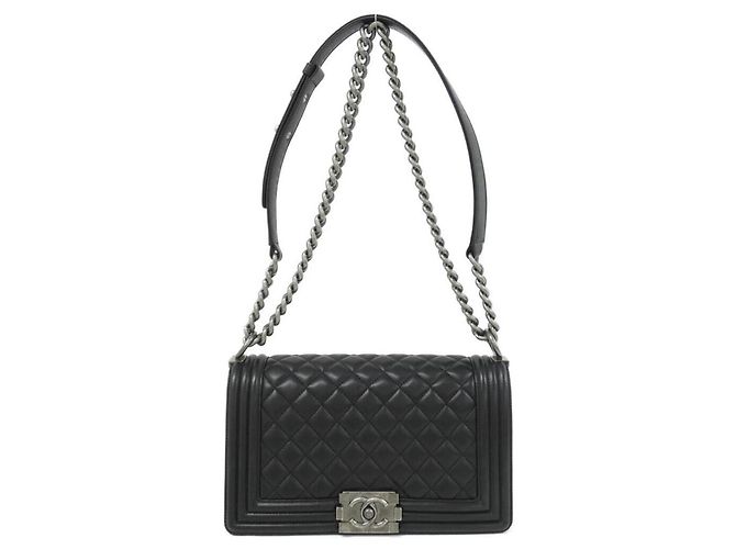 Le Boy Bolsa de Ombro Chanel Boy Line 67086 Preto