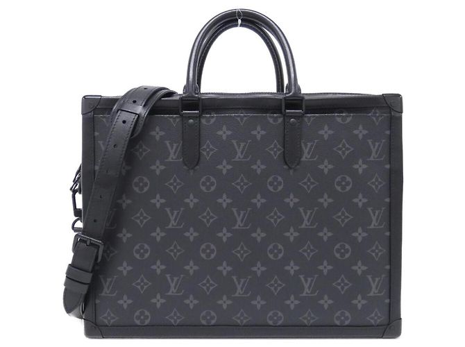 Louis Vuitton Monogram Eclipse Soft Trunk Briefcase Preto Monograma