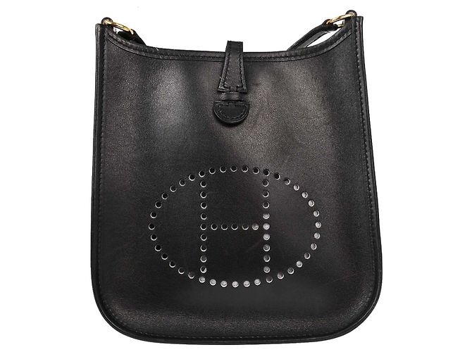 Hermès Hermes Long Strap Evelyne Box Calf TPM Noir