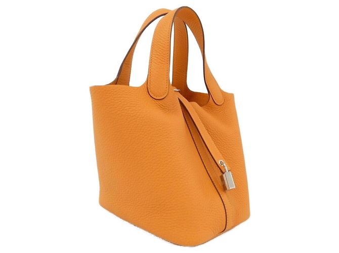 Hermès Bolsa Hermes Picotin Lock PM Laranja