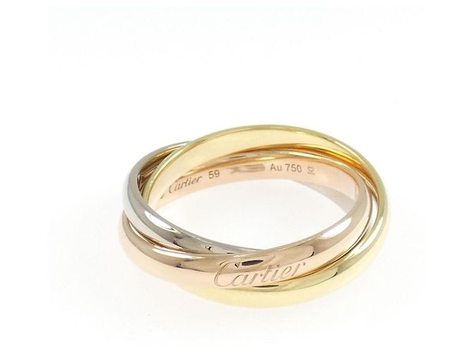 Anello Cartier Trinity in oro rosa bianco e giallo 18K