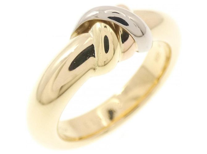 Anello Cartier Thread in oro bianco rosa e giallo 18K