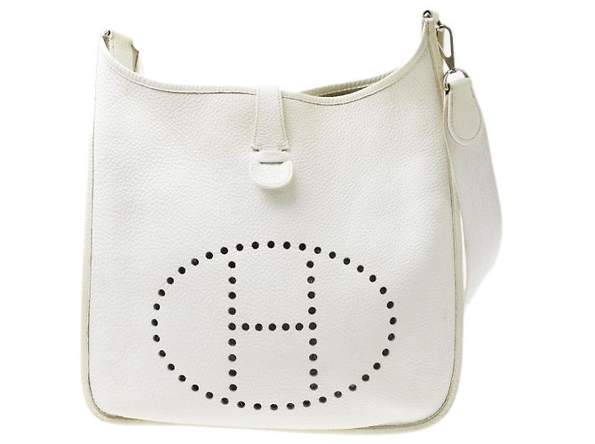 Hermès Sac Hermes Evelyne Gen I Clemence PM Blanc