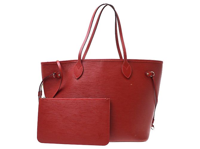 Sac Cabas Louis Vuitton Neverfull Epi Leather MM Rouge