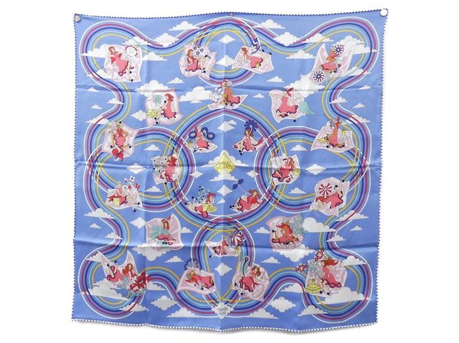 Lenço Carré Volant Hermès Azul