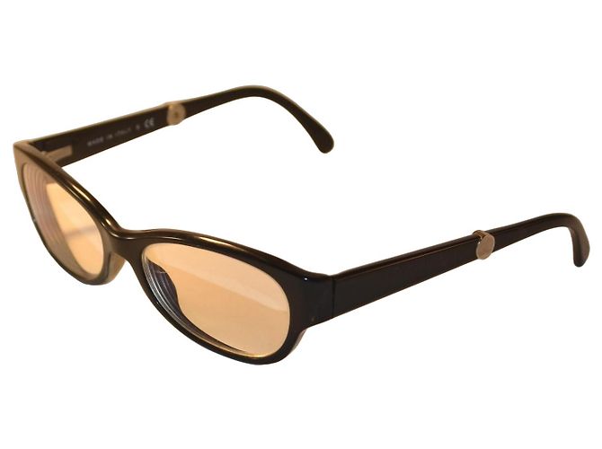 Chanel eyeglasses in black acetate