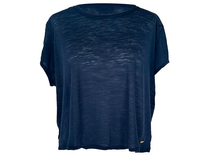 T-shirt com decote canoa Tom Ford em algodão azul