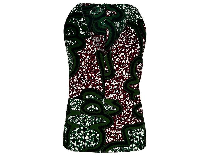 Marni Halter-Top mit abstraktem Design aus multicoloured Polyester Mehrfarben