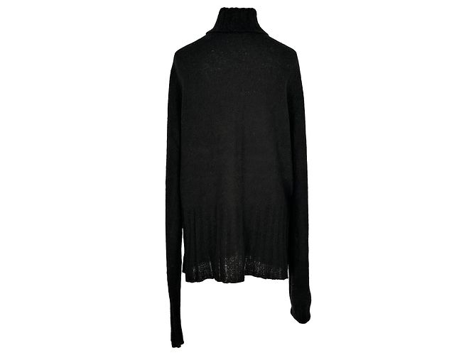 Ann Demeulemeester Rollkragenpullover aus schwarzer Wolle