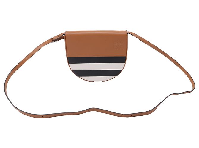 Bolsa Tiracolo Loewe Mini Heel em couro castanho Marrom