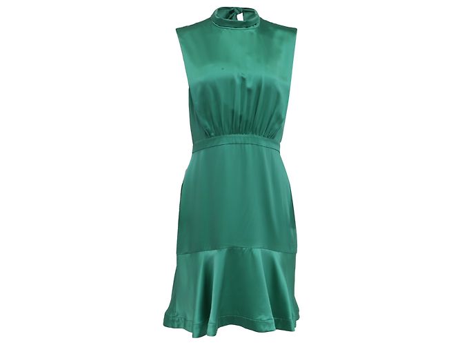Autre Marque Robe mini Saloni en soie verte