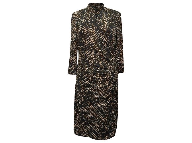 Abito midi stampato Max Mara in viscosa multicolore