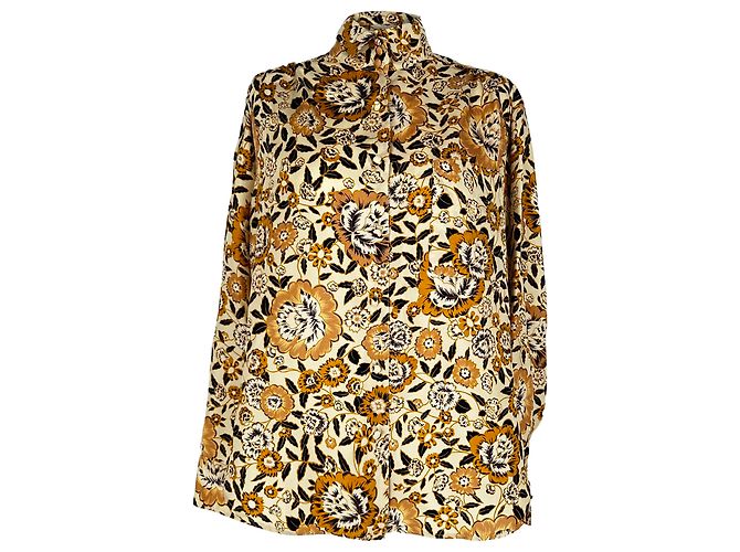 Etro Abstract Print Blouse in Multicolor Silk Multiple colors
