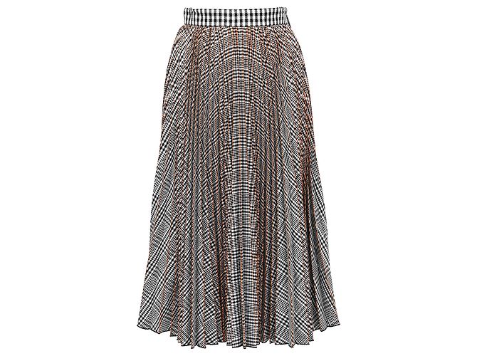 MSGM Midirock mit Karomuster aus multicolorigem Polyester Mehrfarben