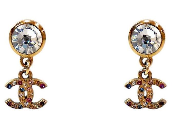 Chanel Orecchini Cubic Drop CC D'oro