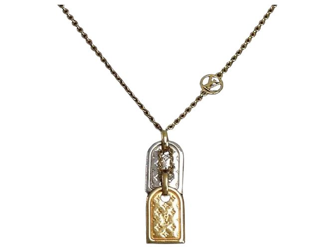 Louis Vuitton Collana con pendente Initials Nanogram D'oro