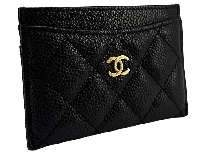 Chanel Classic Caviar Card Holder Black