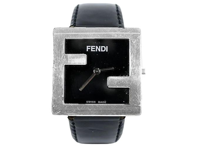 Fendi Relógio de Quartzo em Aço Esmaltado Preto