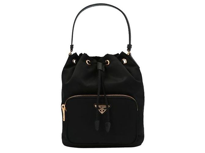 Prada Sac seau Duet Nylon Black Noir
