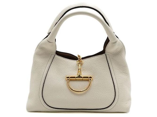 Gucci White Softbit Medium Women's Top Handle Tote Bag