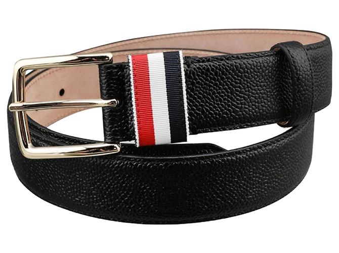 Thom Browne Pebble Leather Belt Black