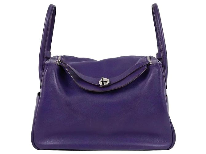 Hermès Lindy Silver-Clasp Power Violet Clemmense Roxo