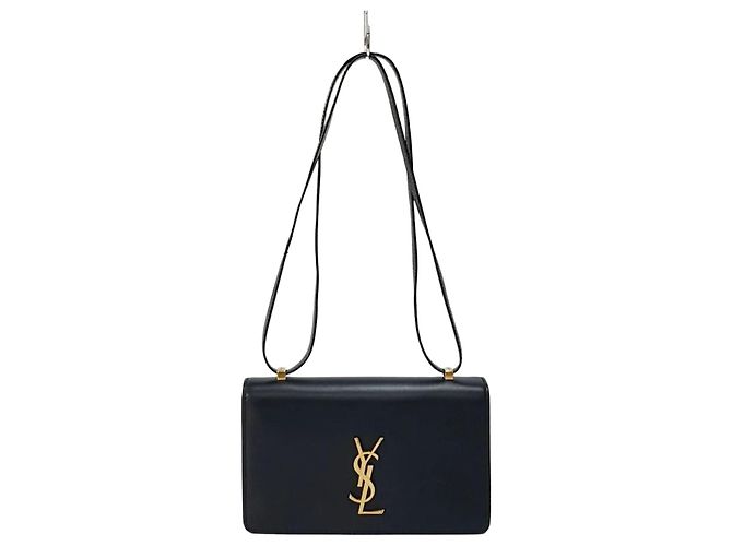 Saint Laurent Borsa a tracolla con patta Monogram Nero