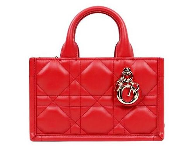 Dior Mini Bolsa Book Tote Vermelha Vermelho