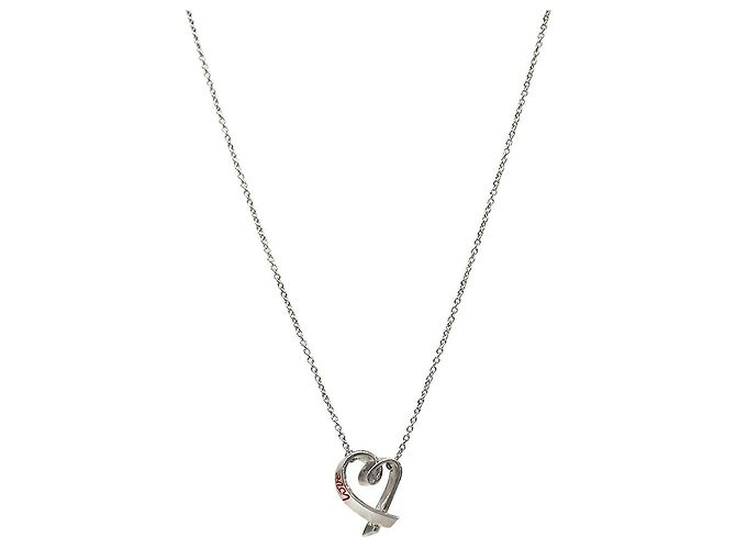 Tiffany & Co Colar Loving Heart em prata