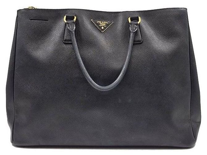 Prada Saffiano Leder Tote Bag Schwarz