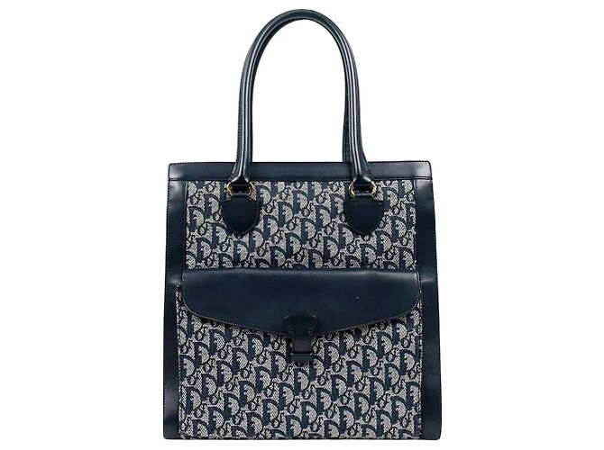 Dior Borsa Tote Oblique Canvas con una tasca Multicolore