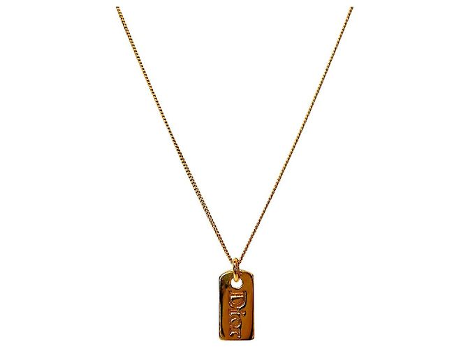 Dior Plate Gold Halskette Golden